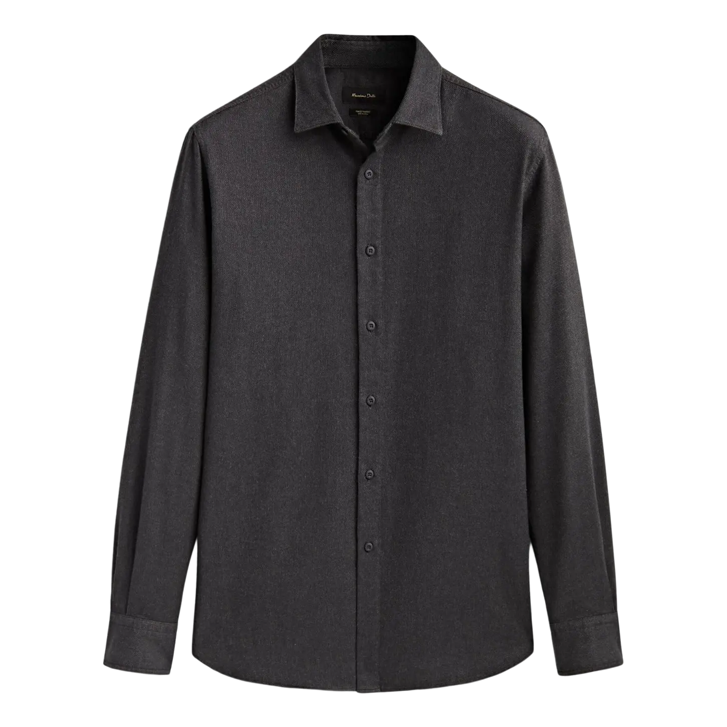 

Рубашка Massimo Dutti Regular Fit Cotton Oxford, темно-синий