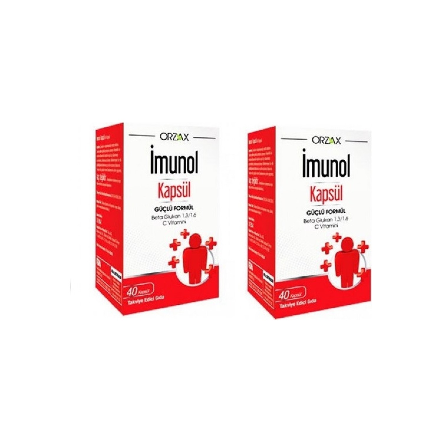 Пищевая добавка Orzax Imunol Herbal, 2 упаковки по 40 капсул