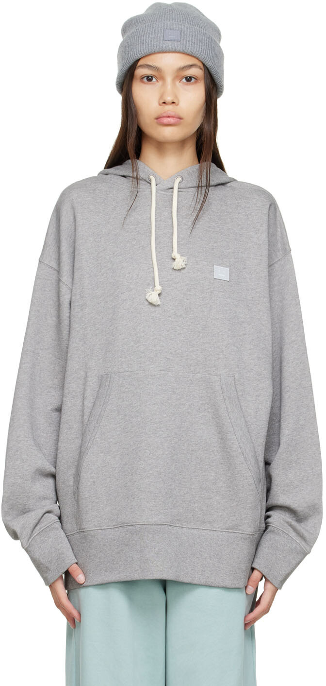 

Серая худи из органического хлопка Acne Studios, Серый