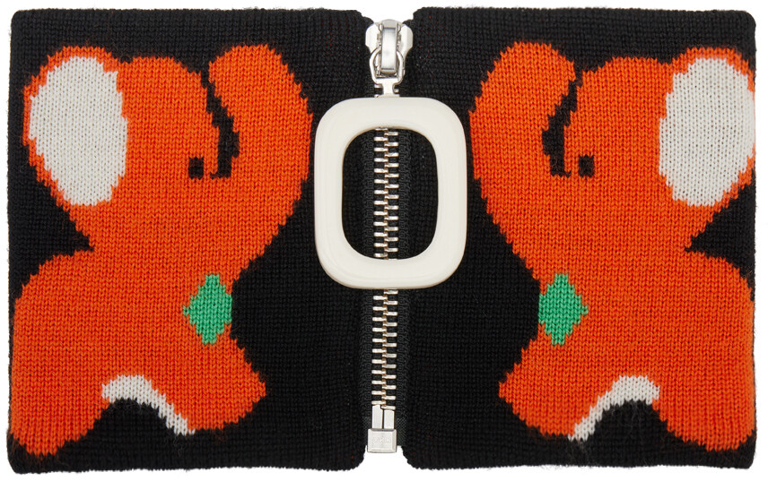 

Черный утеплитель для шеи интарсия JW Anderson
