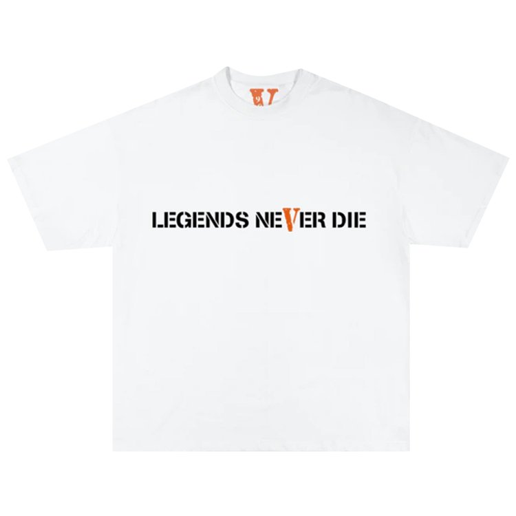 цена Футболка Vlone x Juice WRLD Legends Never Die 999 T-Shirt 'White', белый