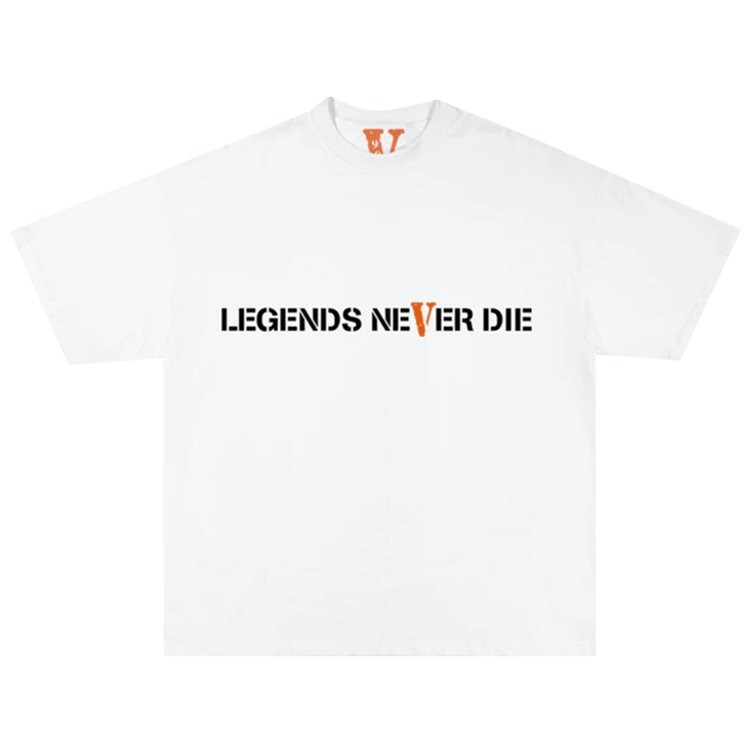 футболка с короткими рукавами vlone x juice wrld 999 синяя Футболка Vlone x Juice WRLD Legends Never Die 999 T-Shirt 'White', белый