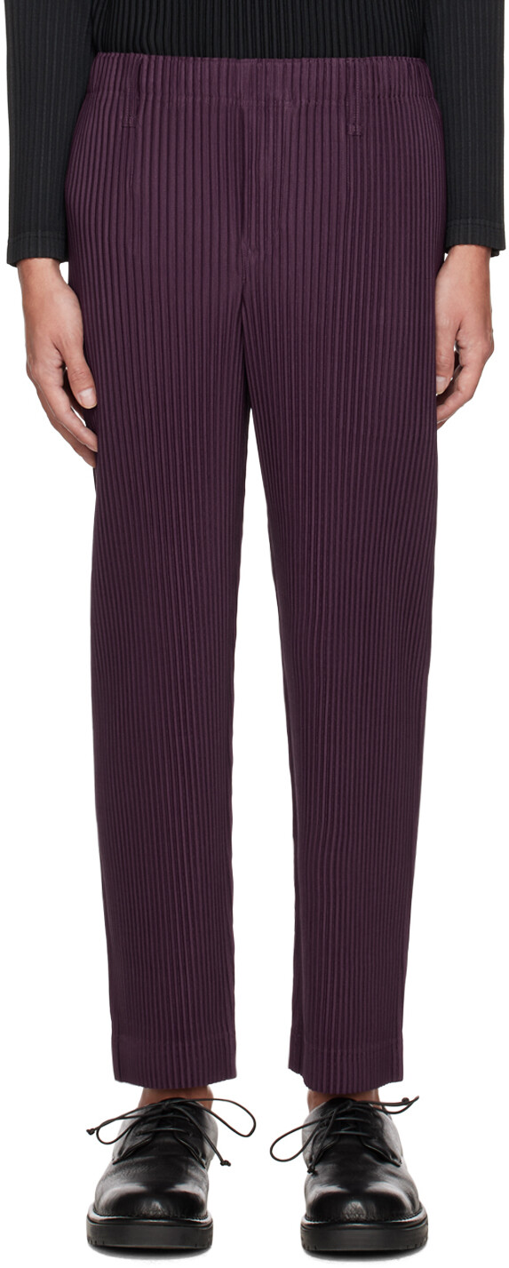 

Фиолетовые брюки со складками Homme Plissé Issey Miyake