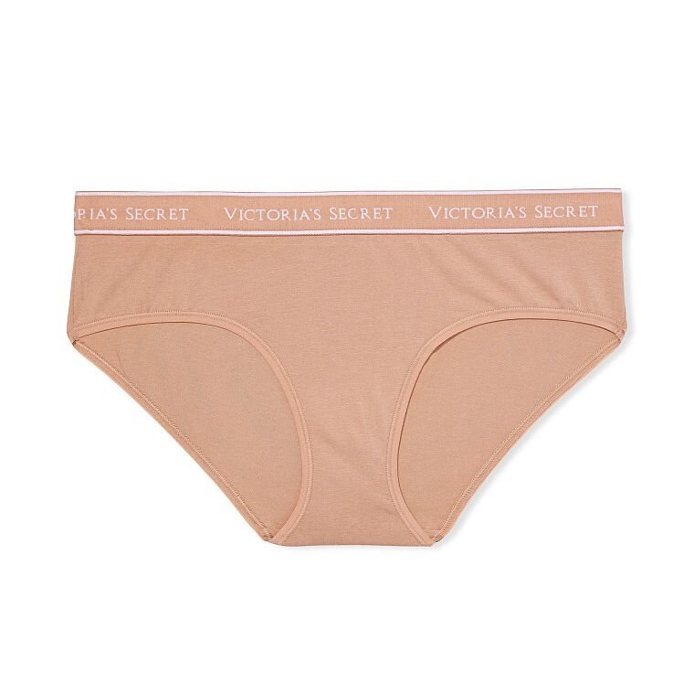 

Трусы Victoria's Secret Logo Cotton Hiphugger, бежевый