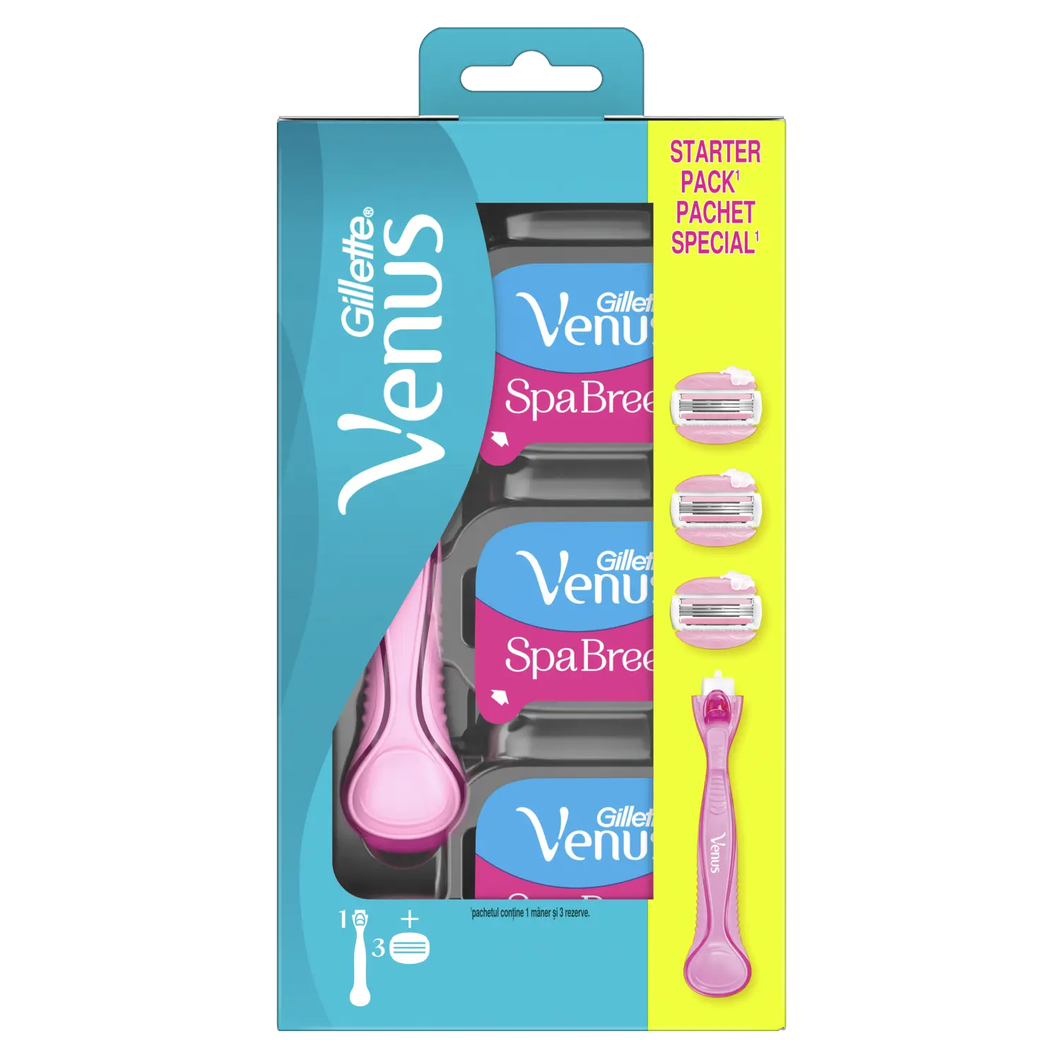 

Gillette Venus SPA комплект: бритва женская, 1 шт. + картриджи, 3 шт.