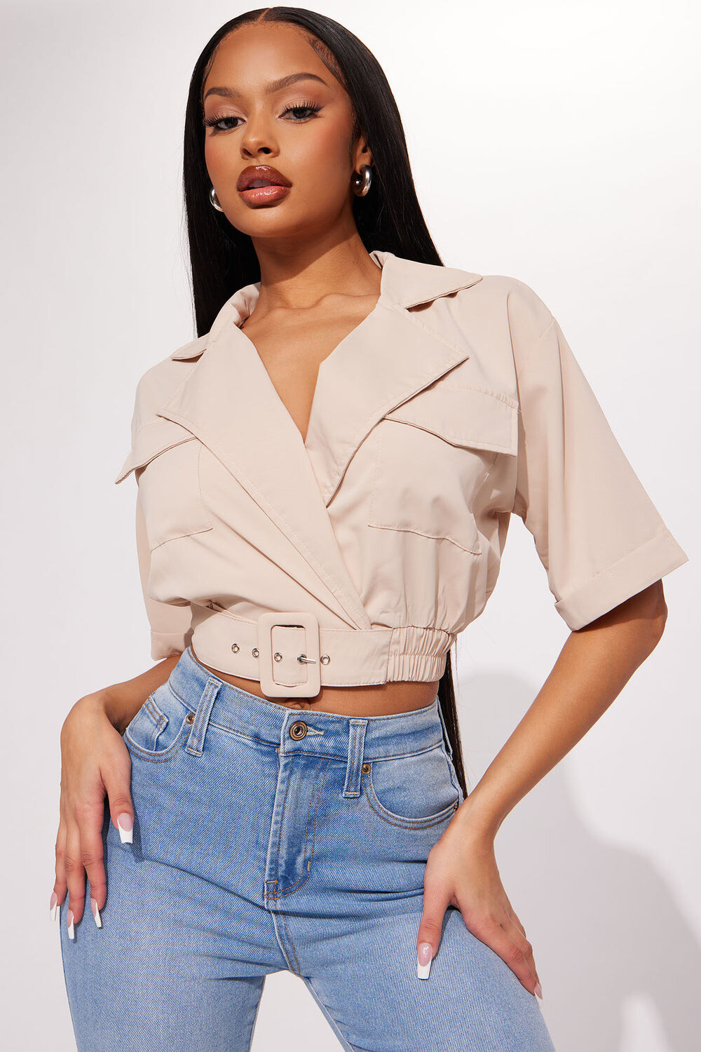 

Топ Fashion Nova HF23C257, хаки