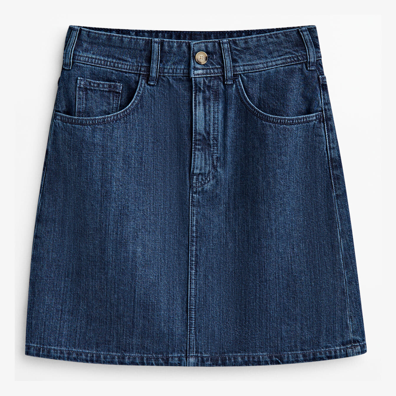 

Юбка Massimo Dutti Medium Wash Denim Mini, синий