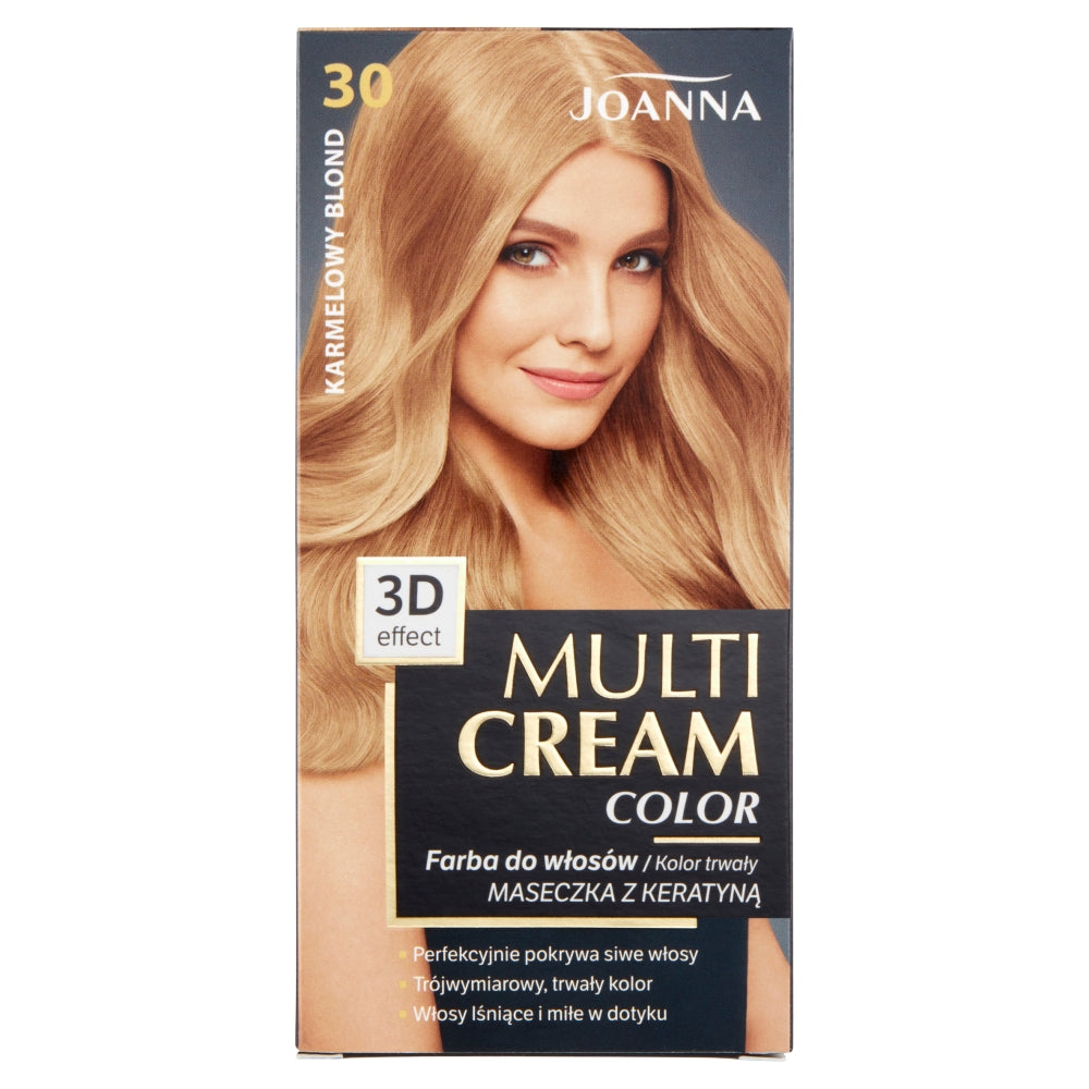 Joanna Краска для волос Multi Cream Color 30 Карамельный блонд joanna multi cream color крем краска для волос 37 juicy eggplant