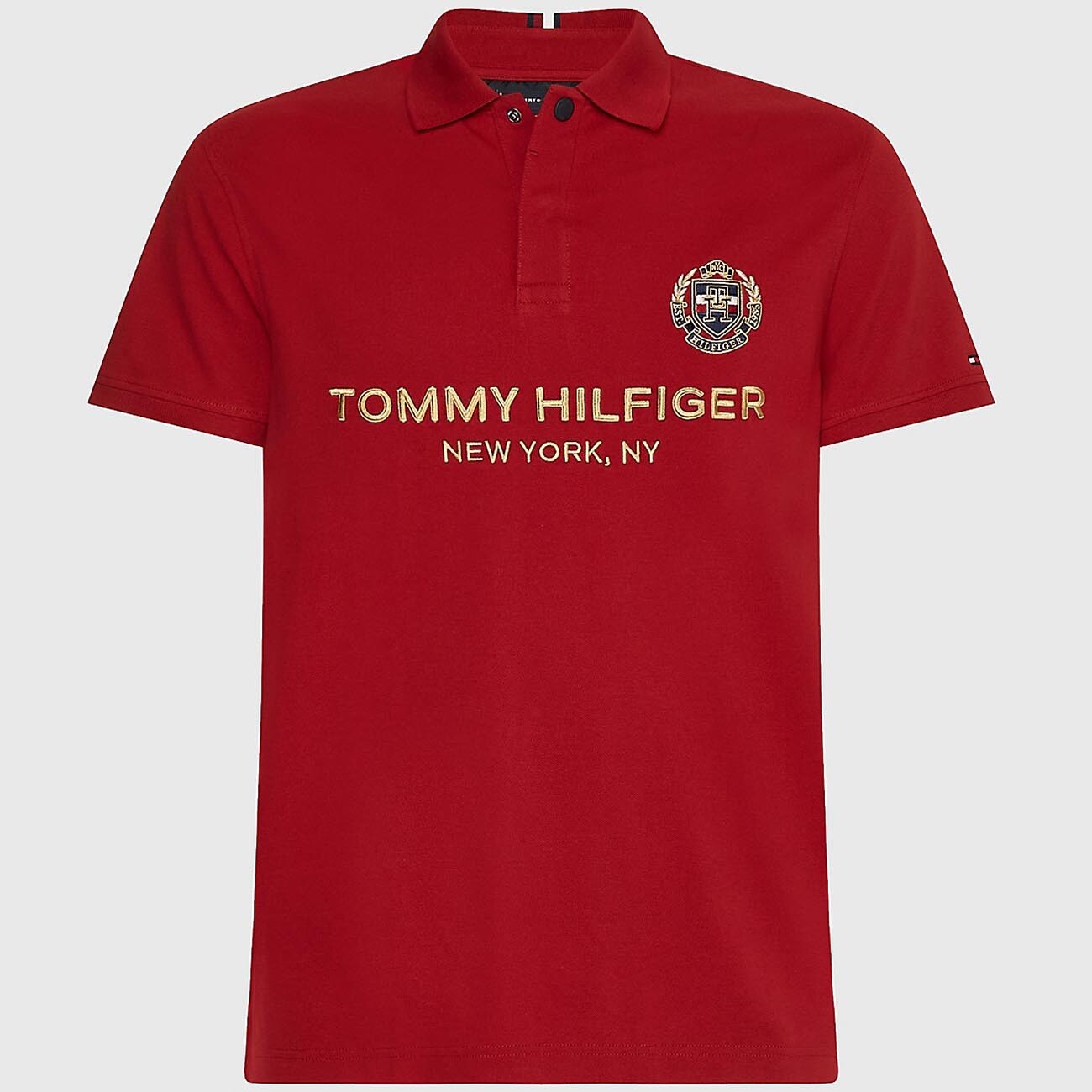 

Поло Tommy Hilfiger Crest Logo Slim Fit, красный