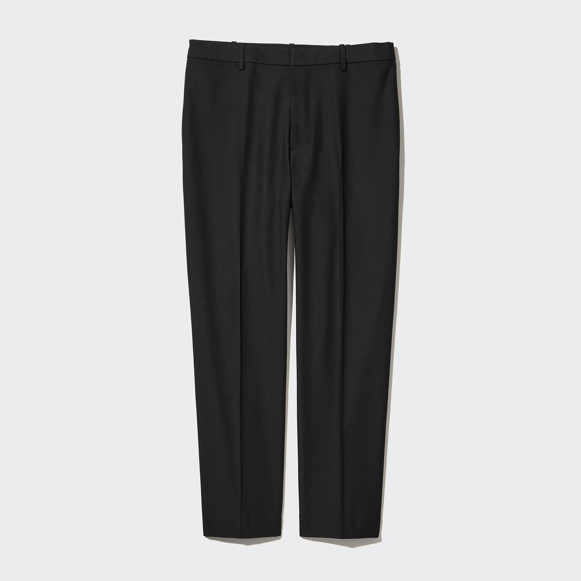 Брюки Uniqlo Smart Wool-Like Ankle Length, черный брюки uniqlo smart comfort glen checked ankle length серый