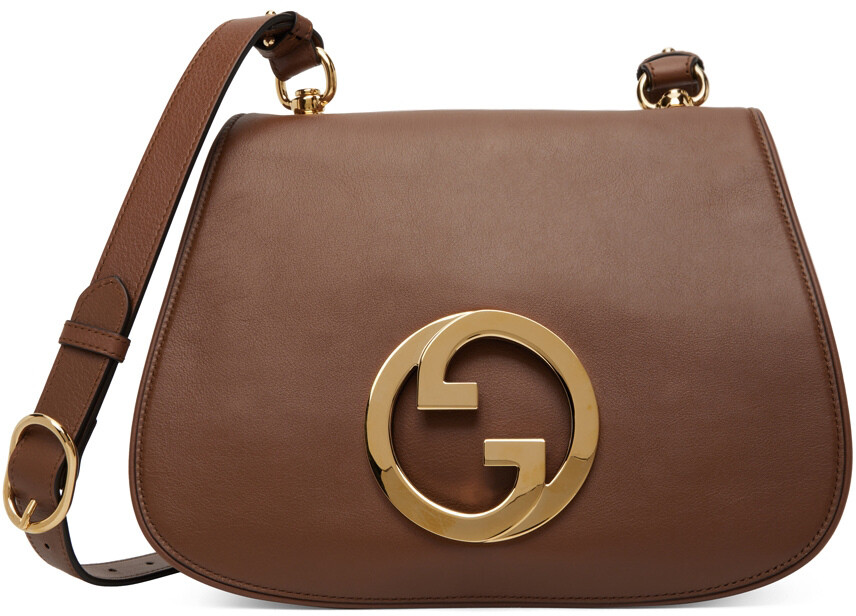 

Коричневая сумка среднего размера с переплетением G Blondie Gucci