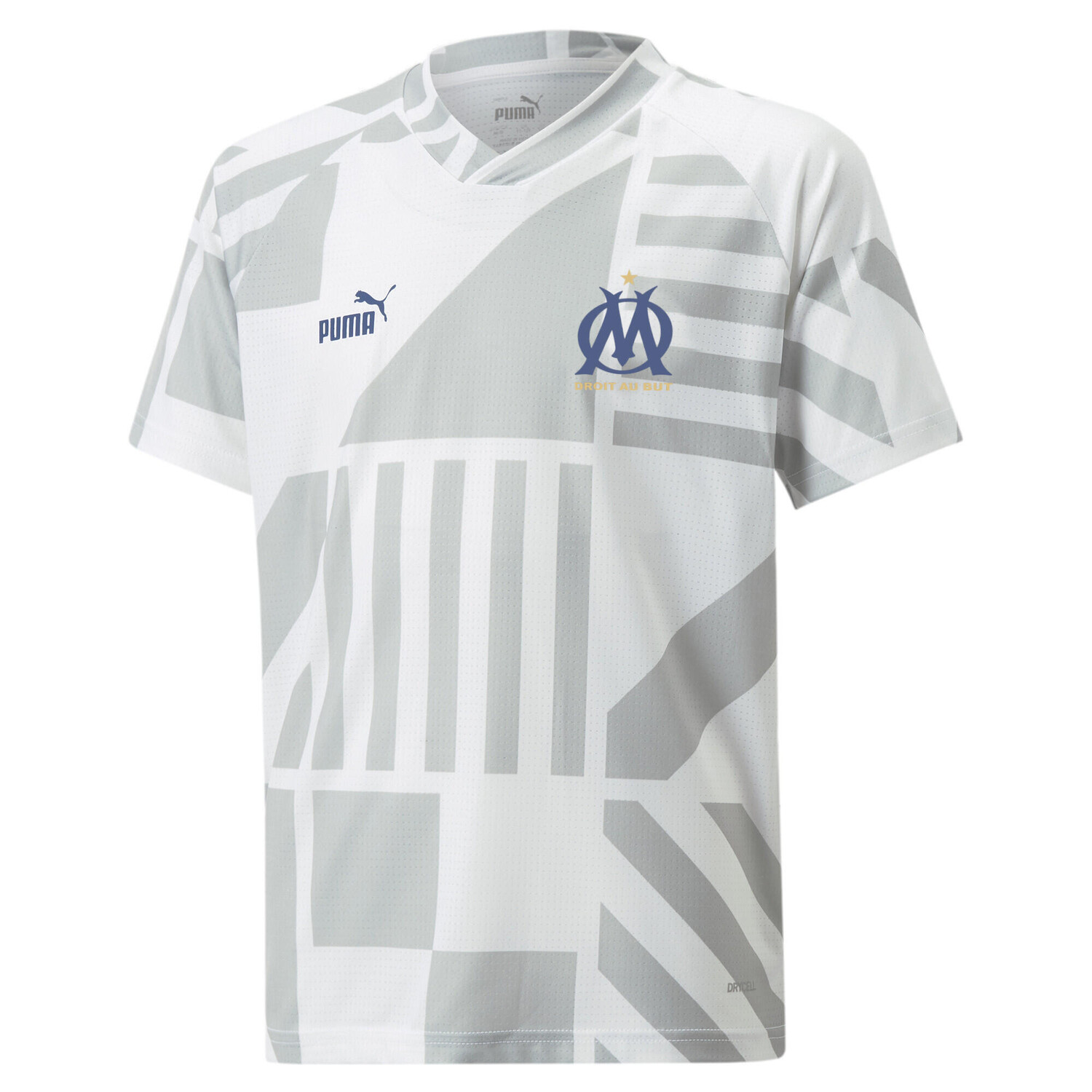 

Футболка Olympique de Marseille Prematch молодежная PUMA, белый/синий/серый