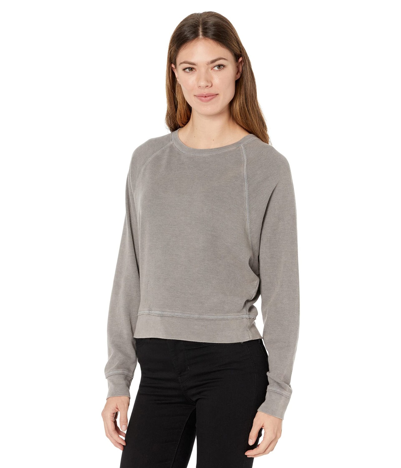 

Худи Lucky Brand, Raglan Waffle Popover, Серый