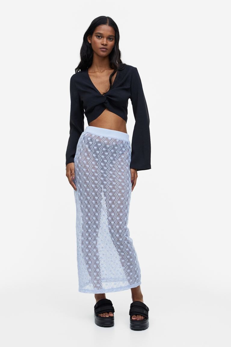

Юбка карандаш H&M, светло-синий