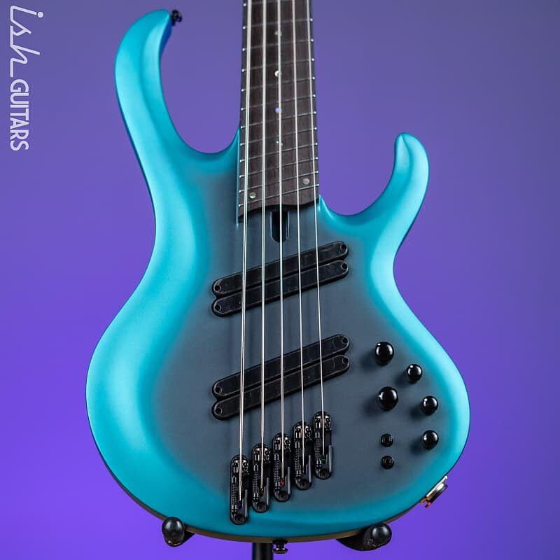 

Ibanez BTB605MS Многомасштабная 5-струнная бас-гитара Cerulean Aura Burst Matte BTB605MS Multi-Scale 5-String Bass