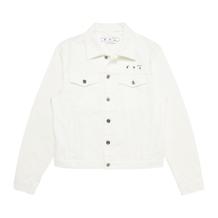 

Куртка Off-White Caravag Arrow Slim Denim Jacket 'White', белый
