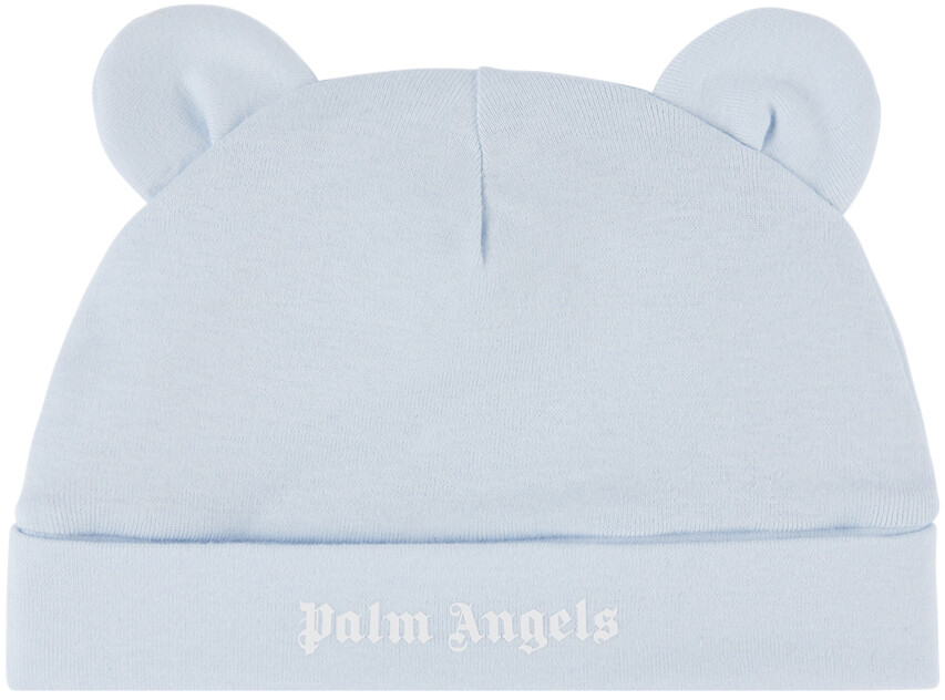 

Голубая шапочка с плюшевым мишкой Palm Angels