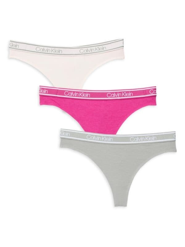 

3 пары стрингов с логотипом Calvin Klein, оранжевый