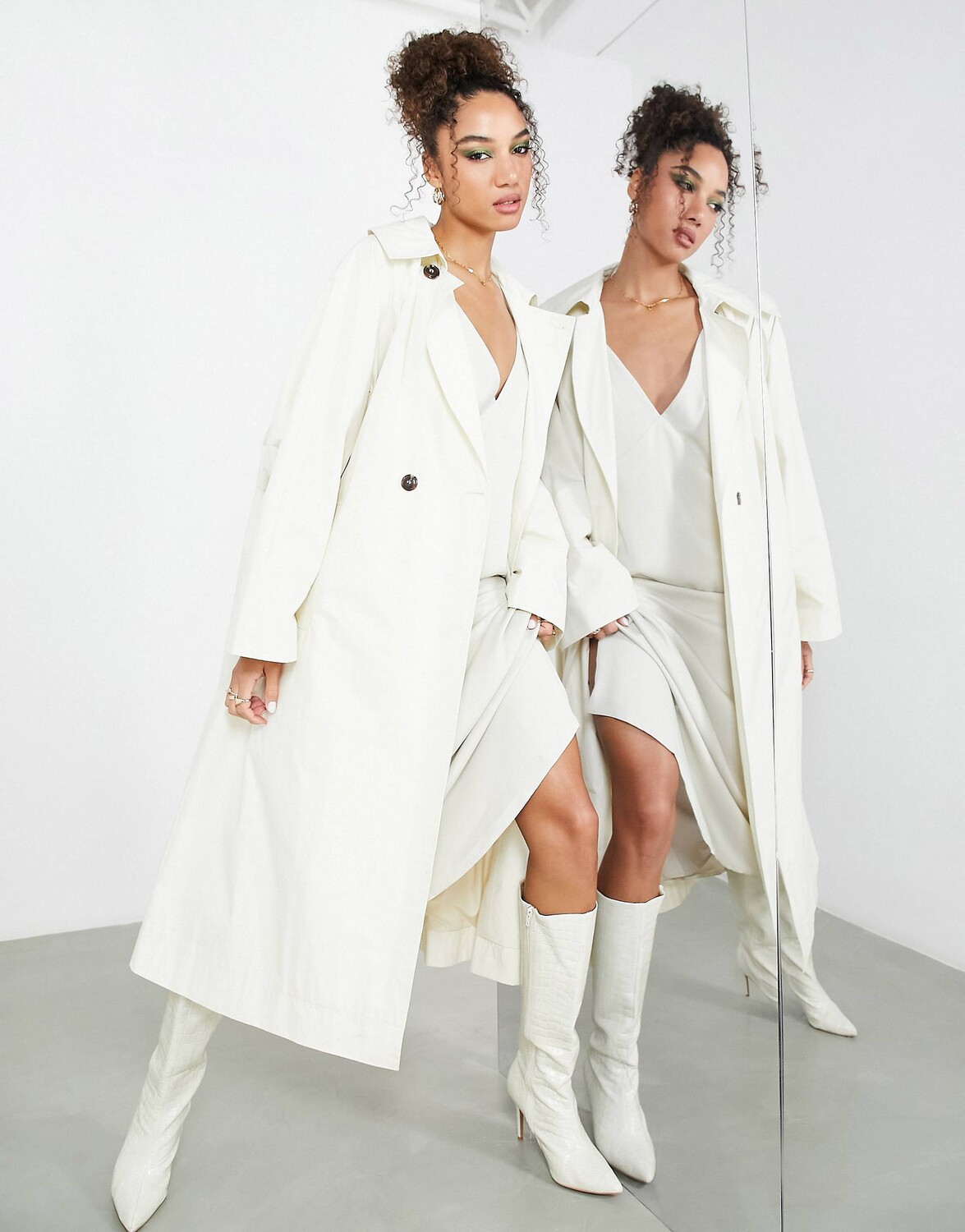

Тренч оверсайз из гальки ASOS EDITION