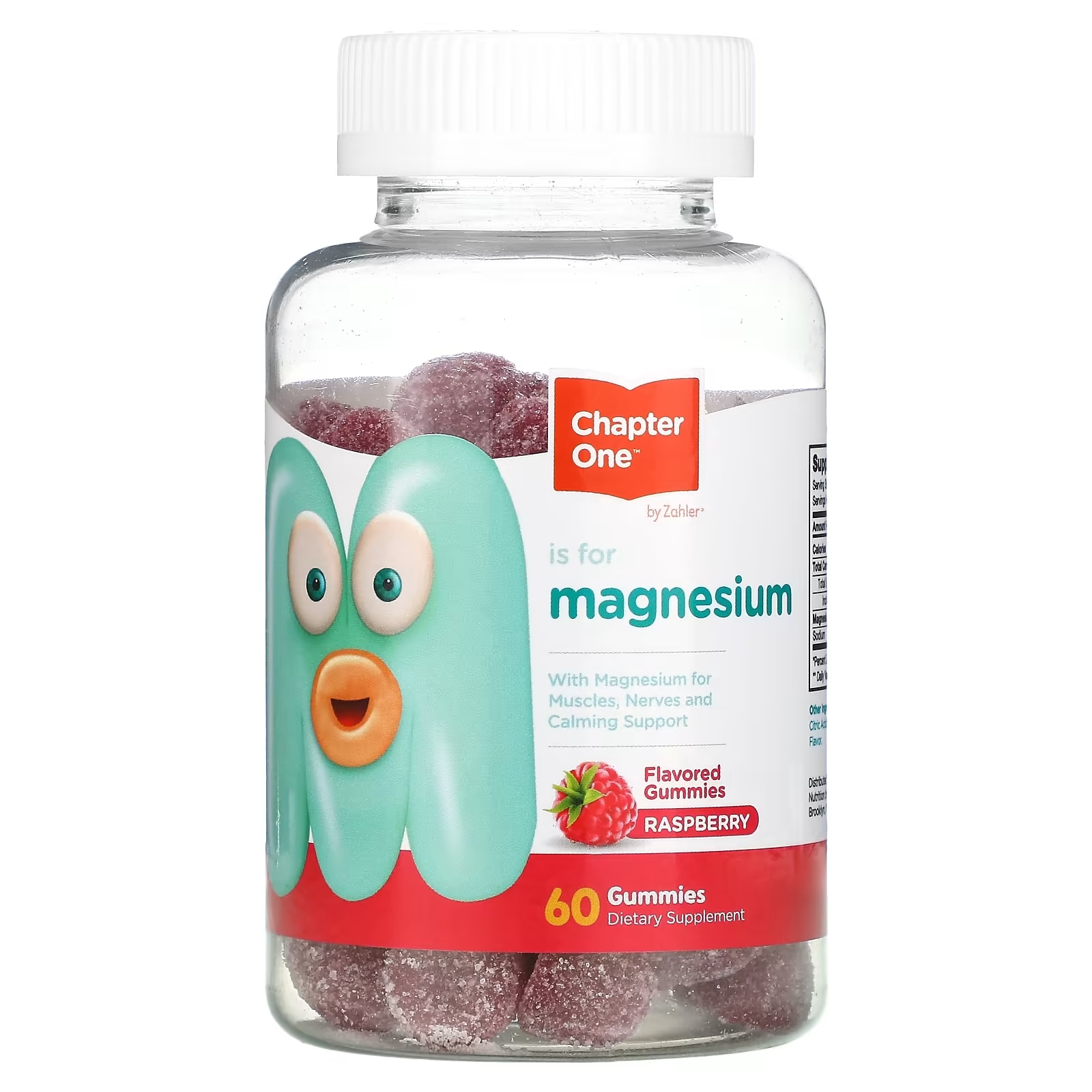 Магний Chapter One, малина, 60 жевательных конфет витамины для иммунитета codeage малина 60 жевательных конфет