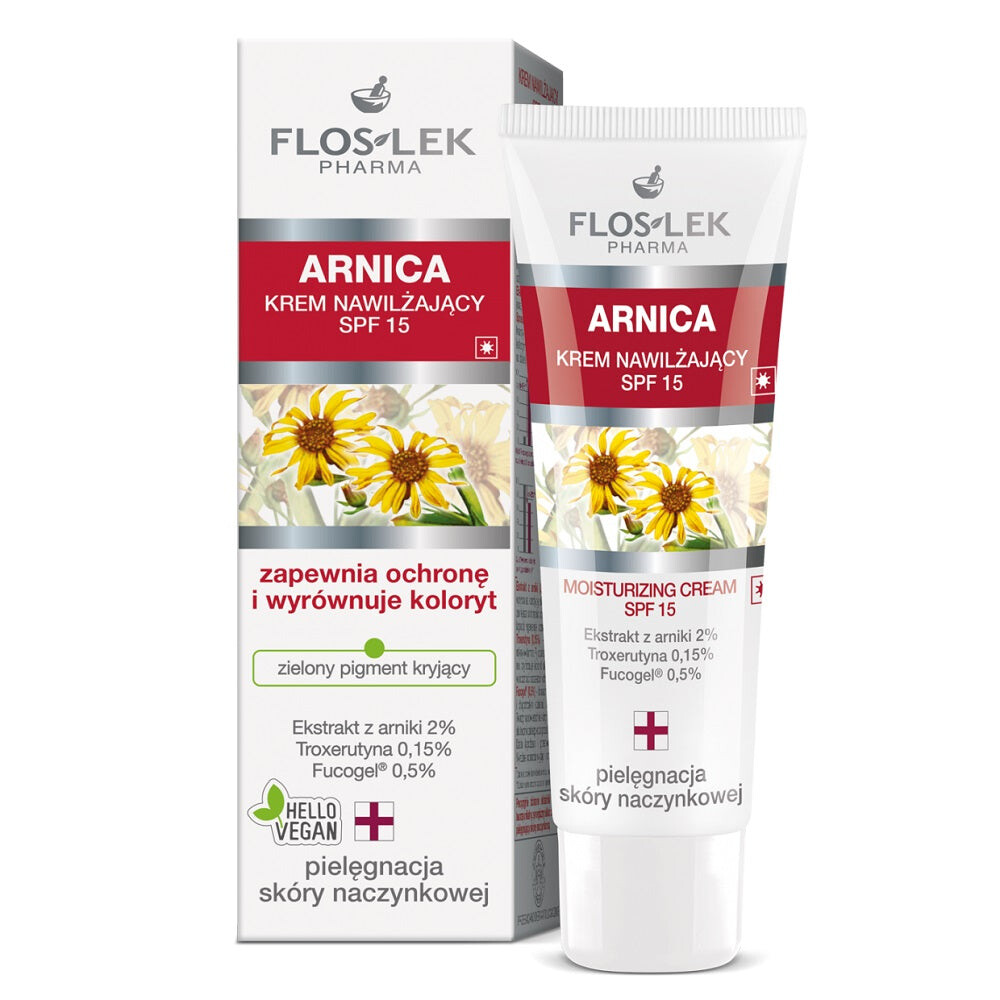 цена Floslek Увлажняющий крем Arnica SPF15 для кожи с куперозом 50мл