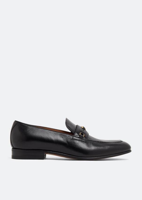 

Лоферы GUCCI GG leather loafers, черный