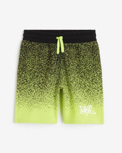 

Шорты с принтом брызги H&M Splatter Patterned, желтый/черный
