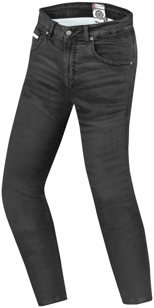 Мотоциклетные джинсовые брюки Bogotto Atherorock с логотипом, черный