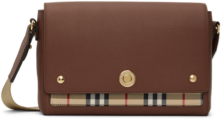 

Светло-коричневая сумка через плечо в клетку Vintage Check Note Burberry