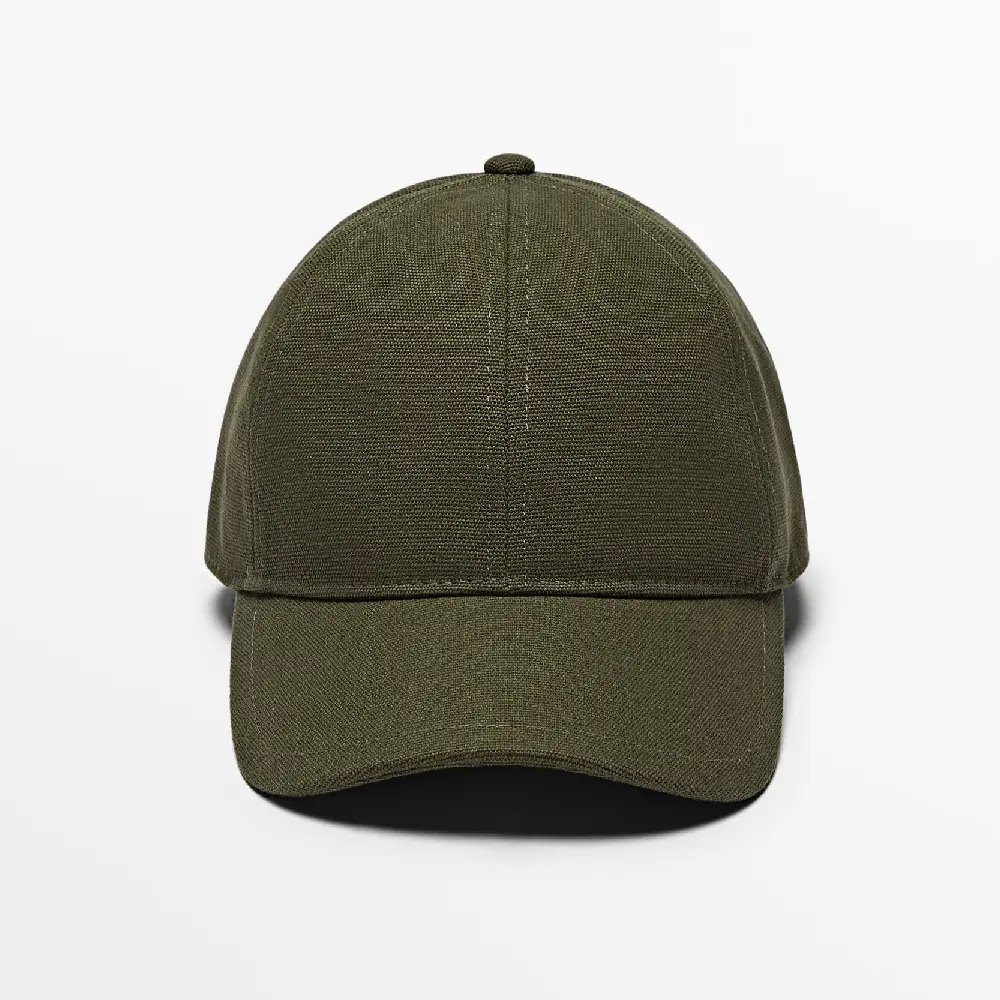 

Бейсболка Massimo Dutti Cotton Canvas, хаки