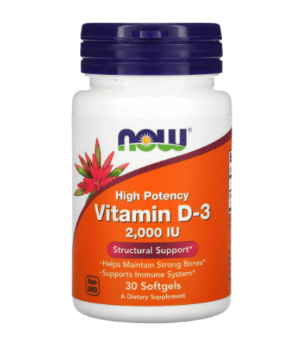 Витамин D3 NOW Foods 50 мкг 2000 МЕ, 30 капсул витамин d3 extra 2000 ме 30 капсул