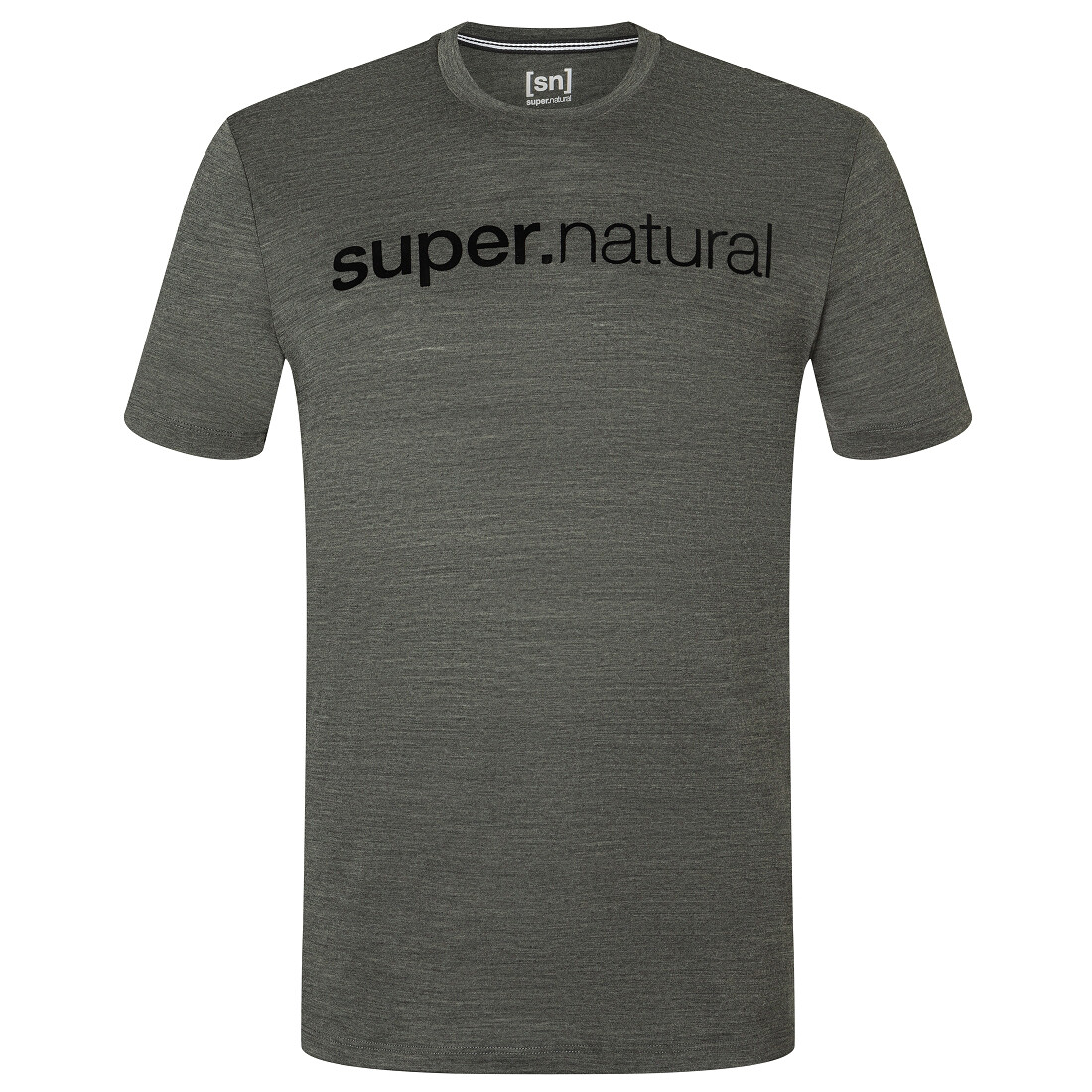 

Рубашка из мериноса Super Natural 3D Signature Tee, цвет Pirate Grey Melange/Jet Black
