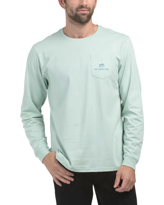 

Футболка Fish Friends в рамке с длинными рукавами Southern Tide, цвет Aqua