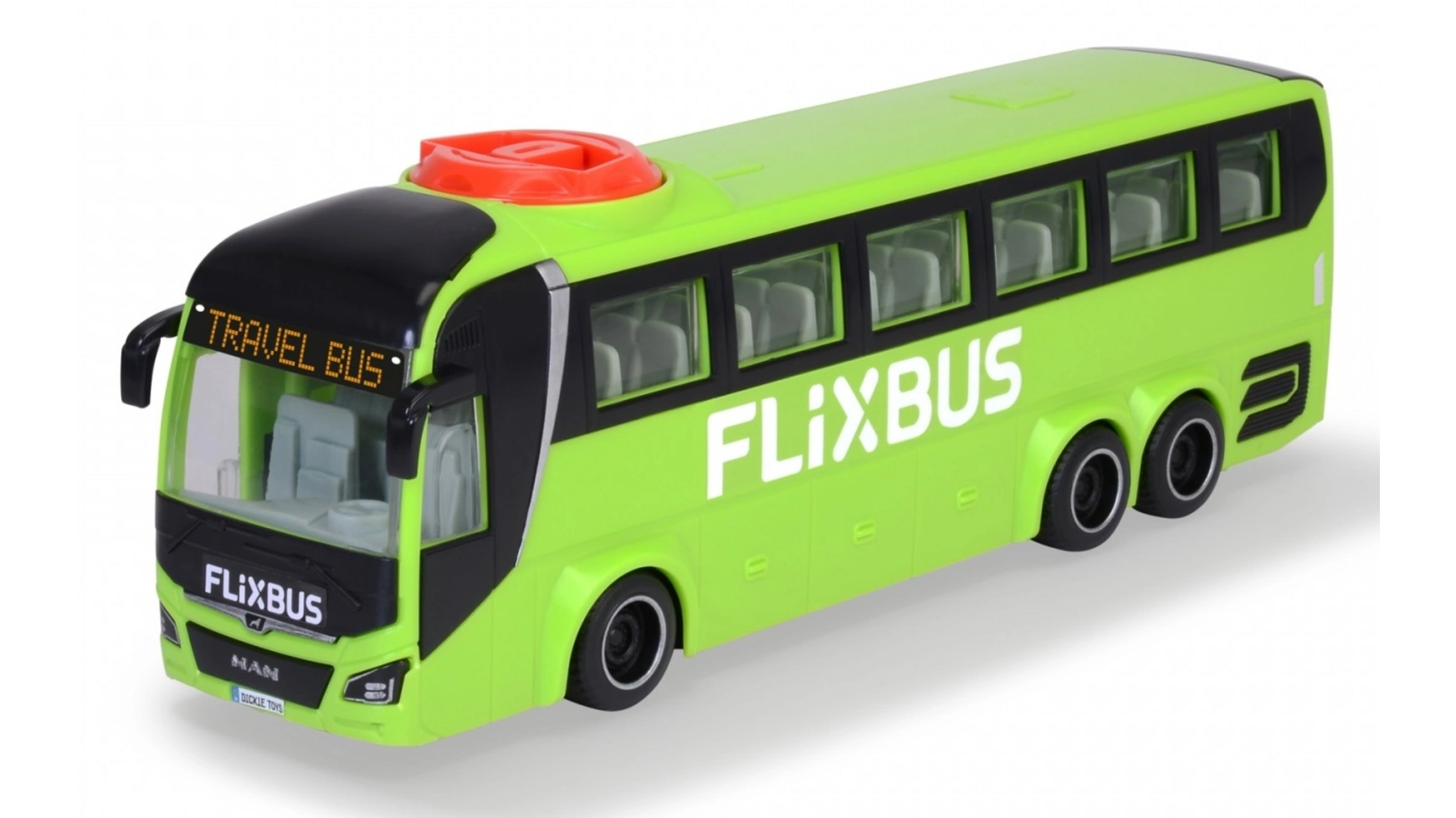 мусоровоз dickie man 55 см Dickie Toys MAN Lion's Coach Flixbus, управляемый игрушечный автобус