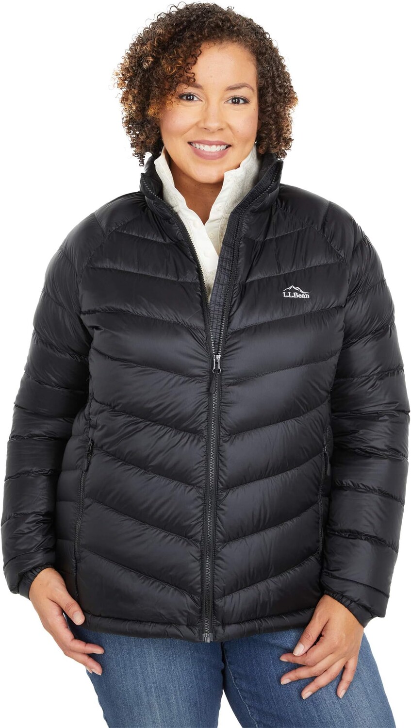 

Сверхлегкий пуховик 850 больших размеров L.L.Bean, черный