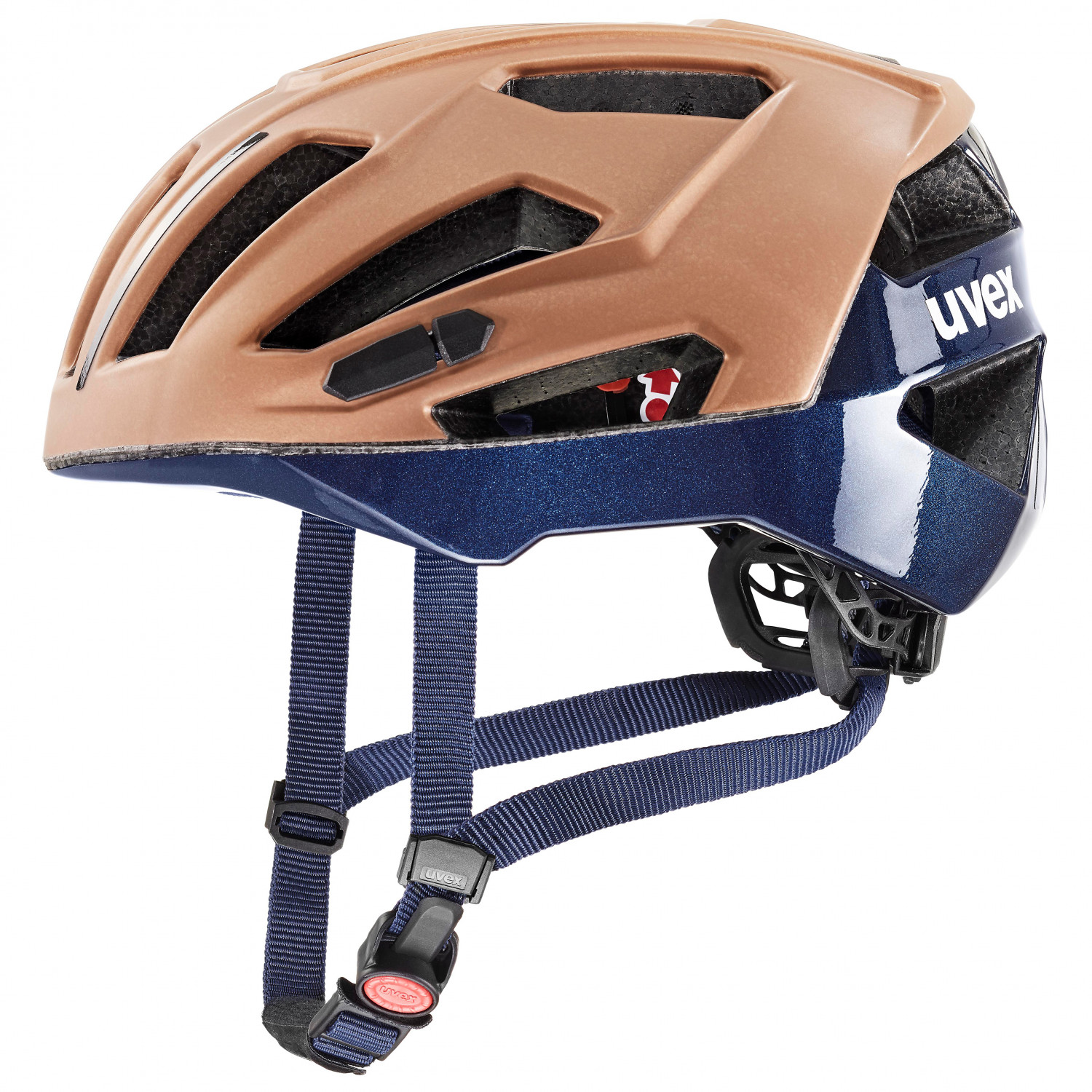 шлем велосипедный uvex черный Велосипедный шлем Uvex Gravel X, цвет Hazel/Deep Space Matt