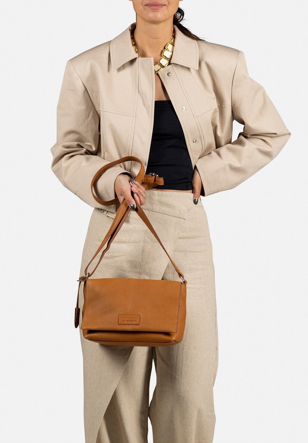 

Сумка через плечо SOFT SKYLAR SATCHEL Burkely, цвет cognac