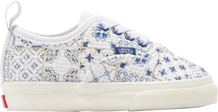 

Кеды Vans Kith x Authentic Elastic Lace Toddler Azulejo Tile, белый