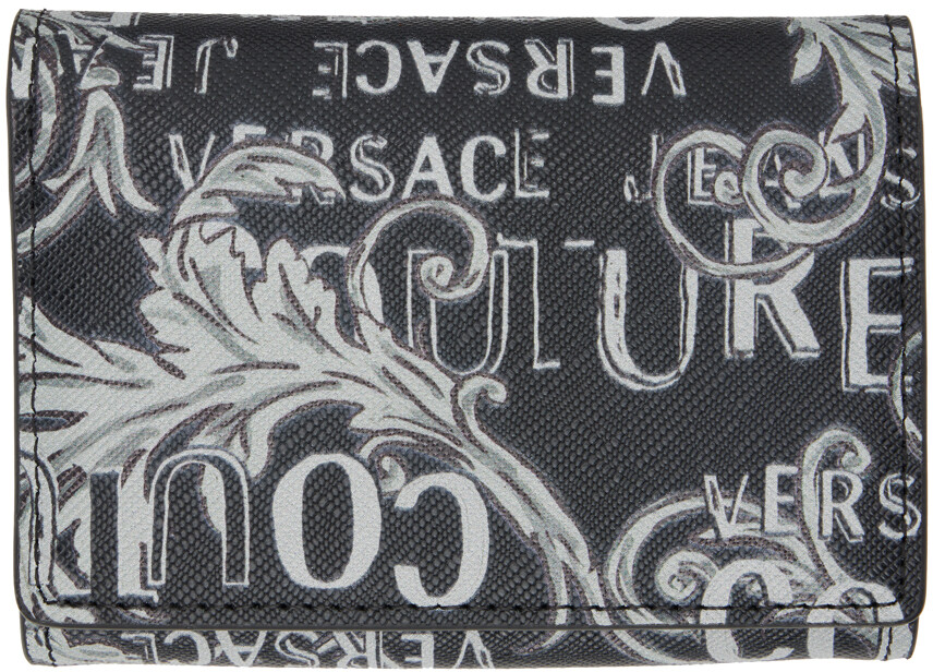

Черный бумажник Logo Couture Bifold Versace Jeans Couture