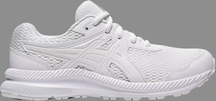 

Кроссовки contend 7 gs 'triple white' Asics, белый