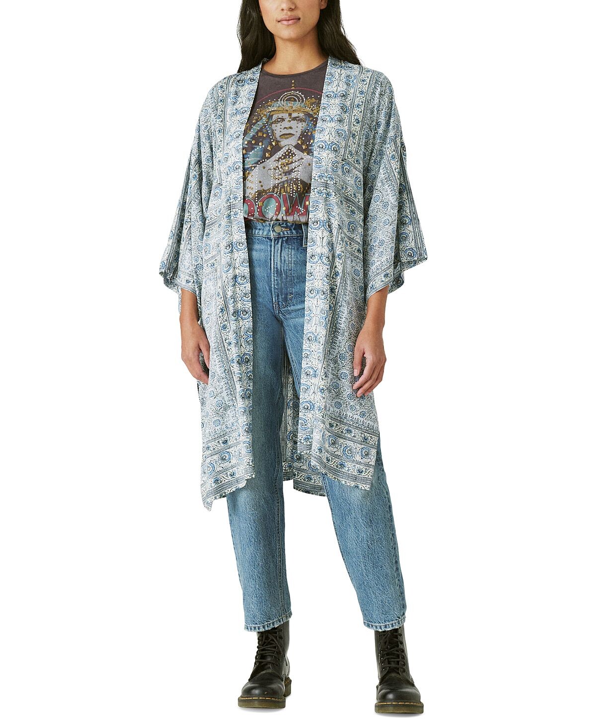 

Женский тряпка с завязками на талии и принтом Lucky Brand, мульти