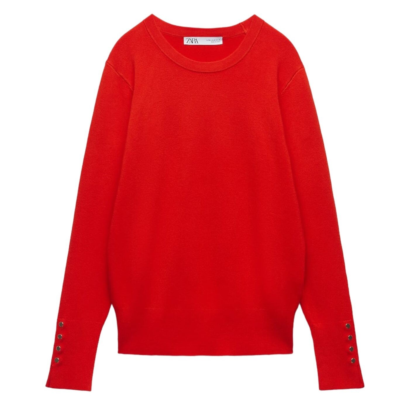 Свитер Zara Basic Knit, красный