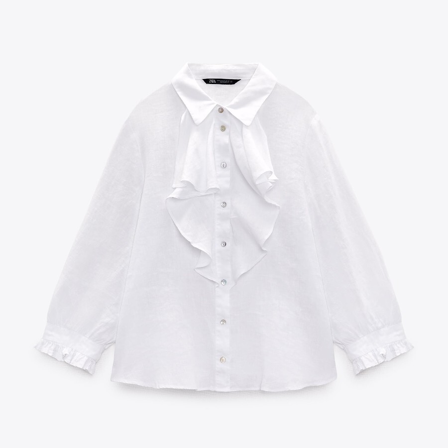 

Рубашка Zara Linen, белый