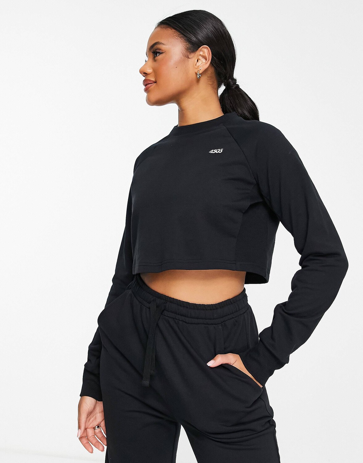

Укороченный спортивный свитер ASOS 4505, Черный