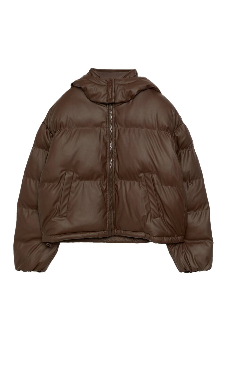 

Куртка из искусственной кожи с капюшоном Stradivarius