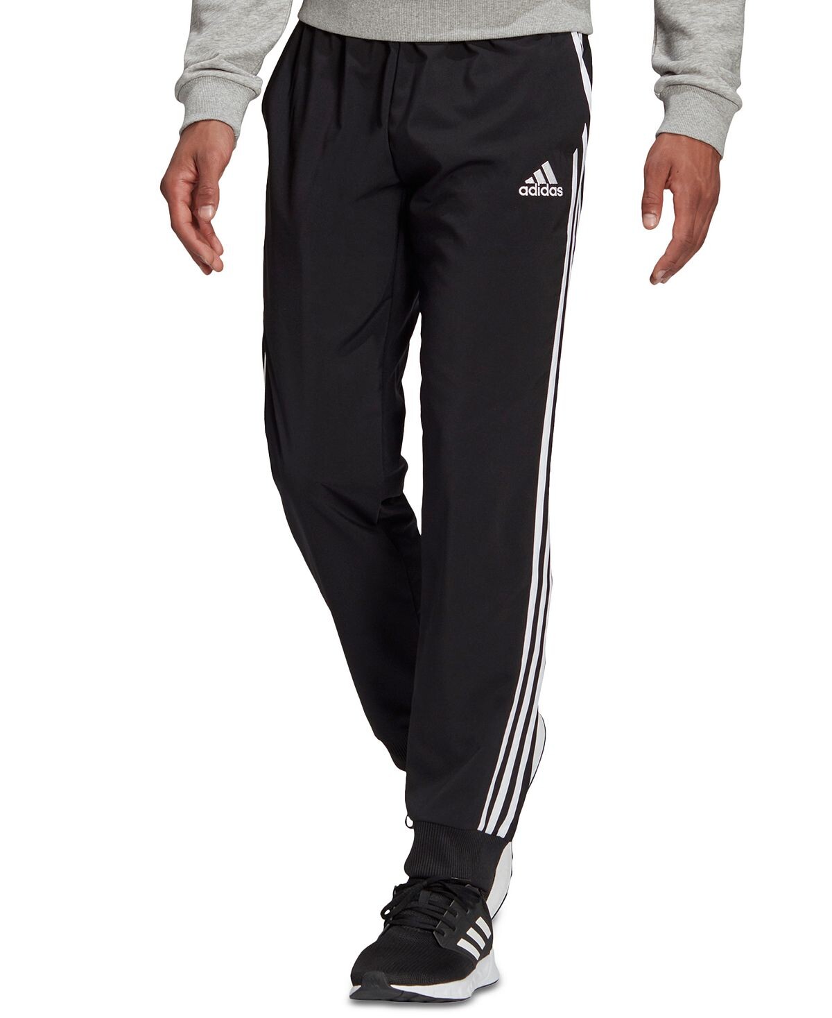 

Мужские джоггеры aeroready essentials из ткани с 3 полосками adidas, черно-белый