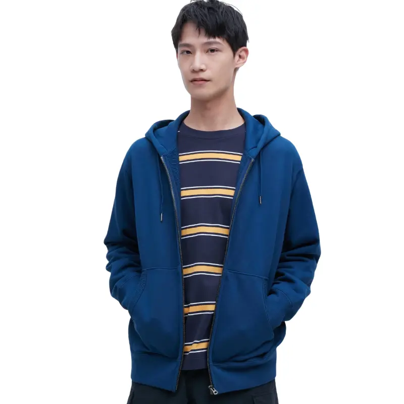 

Толстовка Uniqlo Sweat Zipped Hoodie, синий