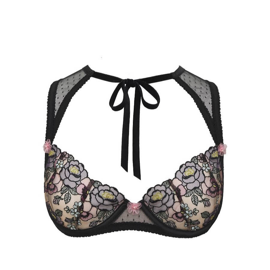 

Бюстгальтер с высоким вырезом For Love & Lemons Clara Underwire, черный