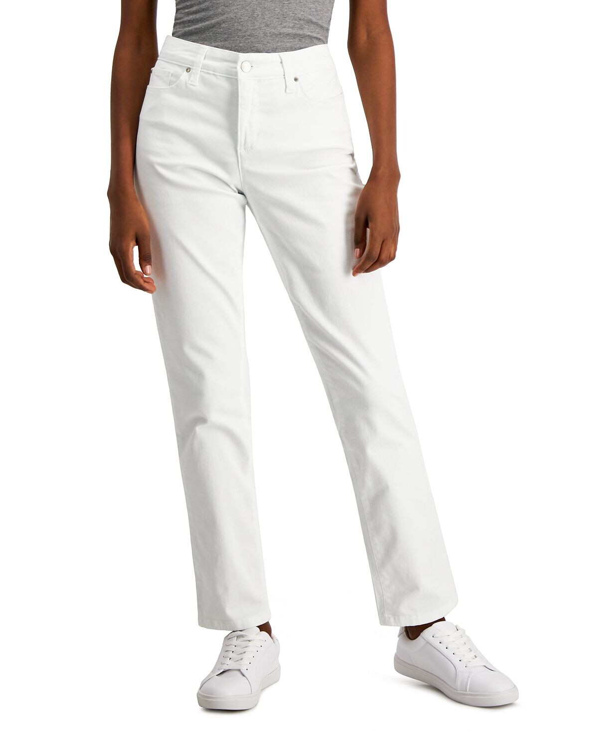 

Прямые джинсы petite lexington, созданные для macy's Charter Club, белый