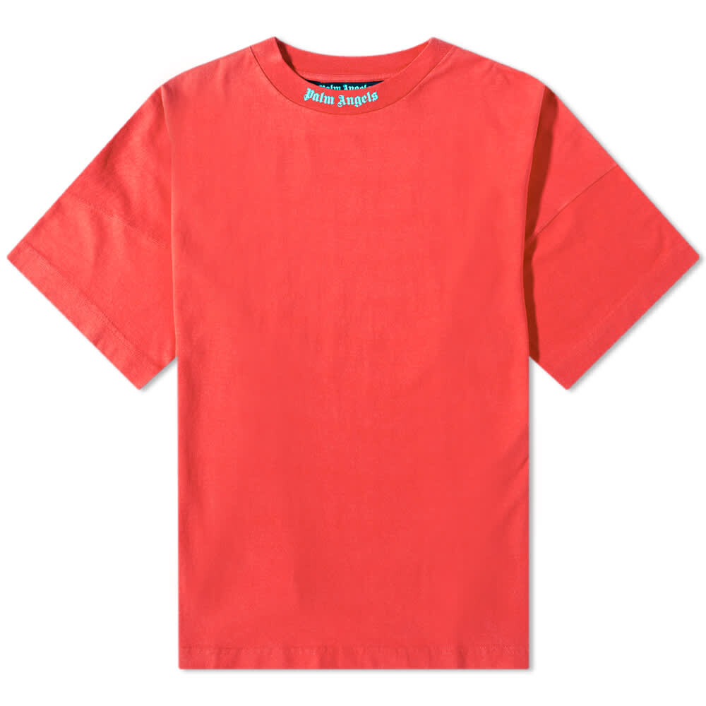 

Футболка Palm Angels Oversized Mock Neck Logo Tee, Красный